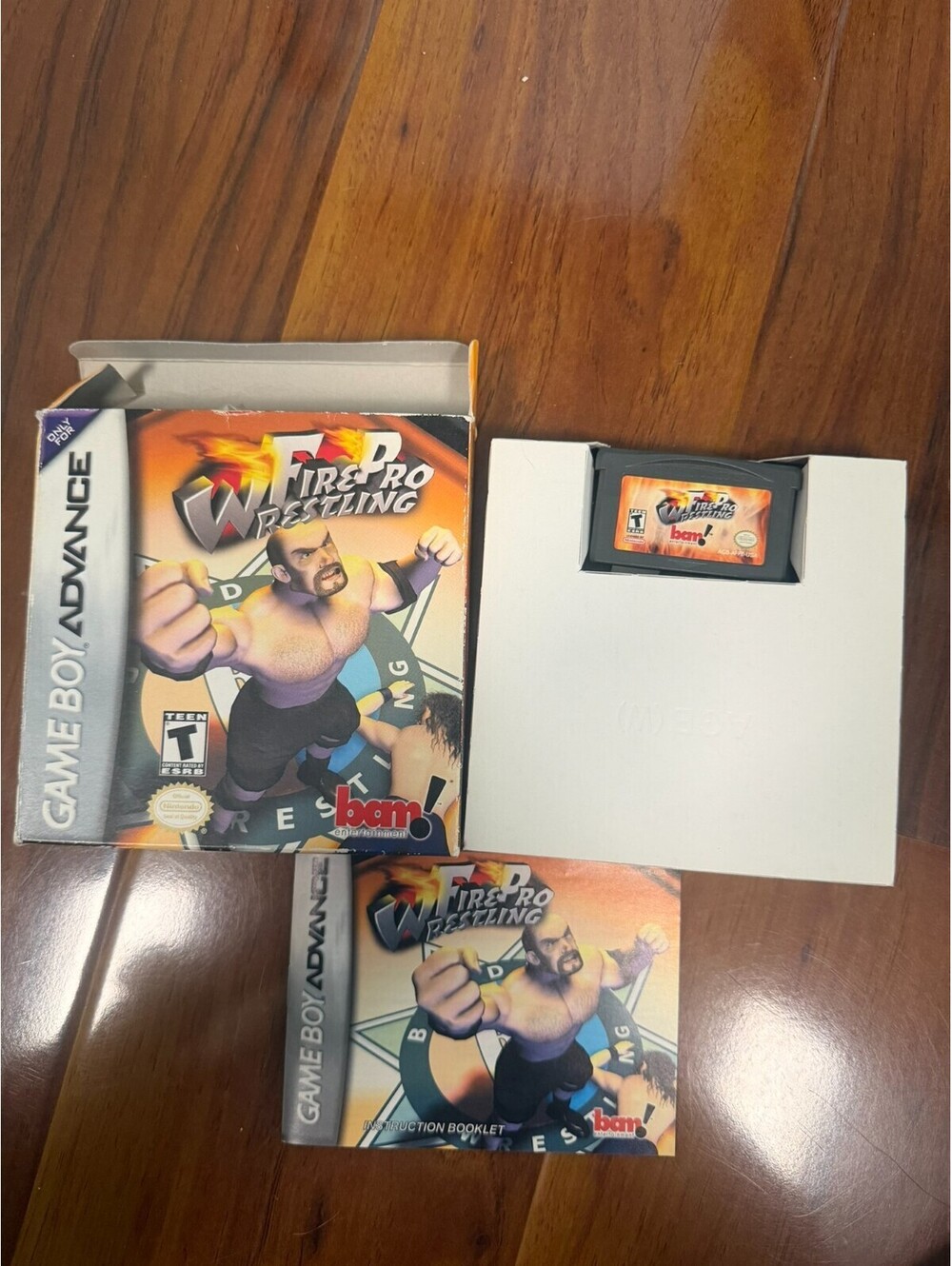 Fire Pro Wrestling Nintendo GameBoy Advance GBA Complete Box CIB Fair Shape
